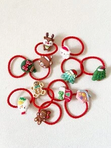 2件装女士发饰，简约时尚粉色蝴蝶结发圈，芭蕾舞鞋缎带发绳，甜美发饰，缎带仙女辫，适合日常佩戴，万圣节可爱装扮，礼物，发绳马尾辫头饰 - 粉色 - 查看 11