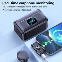 ​​Microfone de Lapela Sem Fio com Cancelamento de Ruído | Conexão Tipo-C Universal | Ideal para Vídeos e Vlogs​ - iPhone - Visão 4