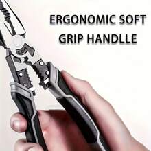 Multifunctional Industrial Pliers, Universal Strong Wire Cutting Pliers, Household Pliers, Electrical Special Hardware Tools, Essential Helpers For Cutting At Home - Grey - View 4