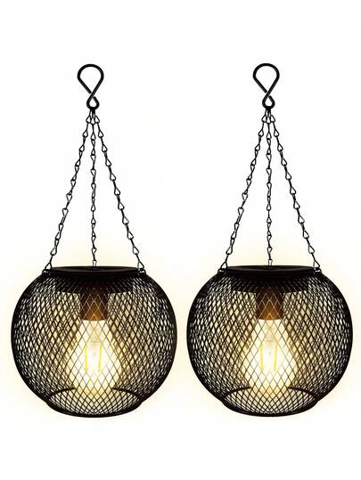 Luz solar LED para exteriores, lámpara solar mejorada para decoración exterior, luces colgantes para exteriores, luces solares para patio, jardín, pasillo, árbol, terraza, césped, camino 1/2 piezas, 4 estaciones