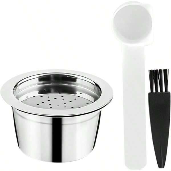 #N A Reusable Stainless Steel Capsules Refillable Pod Compatible Fit For ALDI Expressi Kfee Coffee Machines 3Pcs Set