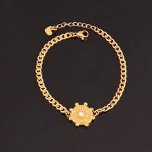 1 件不锈钢邪眼手链女式时尚蓝色邪眼串饰链式手链女式珠宝礼物 - 手鍊. - 查看 13