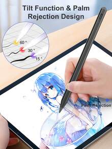 Stylus Pen For IPad (A16) 11 Inch 11th Generation (2025 Model), With LED Power Indicator Light, Compatible With 2018-2025 IPad Models. Replaceable Tip, Suitable For IPad 6th Generation (9.7 Inch). Includes Type-C Charging Cable For IPad 10th Generation. Double-Tap The Top Of The Stylus To Turn On/Off On IPad 9th/8th/7th Generation. - Black - View 8