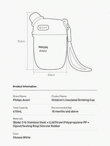 Philips Avent 316 Stainless Steel Straw Cup, Leak Proof Vacuum Sippy Cups For Toddlers, 14Oz - Multicolor - View 11