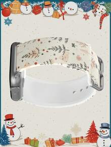 SENBONO [Pasek do inteligentnego zegarka z motywem świątecznym] 1-częściowy silikonowy pasek do inteligentnego zegarka, kompatybilny z zegarkiech, pasuje do rozmiarów koperty 38/40/41/42/44/45/46/49 mm. Kompatybilny również ze smartwatchsung, Huami, Garmin i Honor o standardowej szerokości mocowania 20/22 mm. Prezent świąteczny dla kobiet/mężczyzn