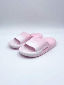 1 双儿童渐变色 PVC 防滑耐磨平底拖鞋，适合室内/室外、家居、浴室、夏季 - 粉色 - 查看 19