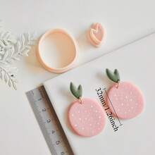 2pcs/Set Fruits Series Cutting Molds Lemon Tangerine Strawberry Shape Polymer Clay Cutters Soft Pottery Clay Molds For DIY Earring Making