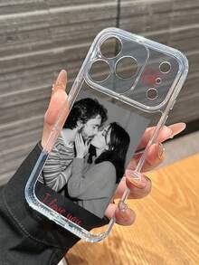 Capa de celular personalizada, proteção total contra quedas, com fotos em alta definição de casamento, casal, família, animais de estimação, férias e amigos. Compatível com iPhone 17/17PM/17PRO/AIR/16PM/16/15/14/13/12/11 e S25/S24/S23/S22/S21/A55/A53/A52/A15/A13/A12 e outros modelos. - Claro - Ver 8