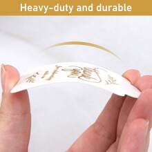 SallyFashion 100PCS Gold Stamp Gift Tags With Strings White Paper Tags Hanging Labels For Wedding Bridal Party Baby Shower Invitation Thanksgiving - WhiteandGold - View 6