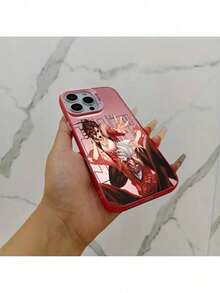 und stilvolle Handyhülle mit dem beliebten Anime Dandadan, geeignet für iPhone 11 bis 17 Pro Max, mit einem farbenfrohen silbernen Design, das schmutzabweisend ist.