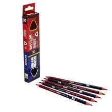 Set 12 Lápices Bicolor Triangular ZIN-0005, Ergonómicos, Rojo-Azul, Doble Punta, Muy Resistentes para Tareas, Correcciones, Dibujo y Uso Escolar/Oficina - Mina Suave y Duradera - Multicolor - Ver 5