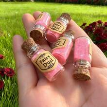 5 قطع زجاجات غبار جنية صغير - غبار سحري متلألئ متنوع في زجاجات زجاجية مع سدادات فلين، مناسبة لعيد الميلاد، عيد الحب، عيد الميلادكر، هالوين، العودة إلى المدرسة وغيرها من المناسبات