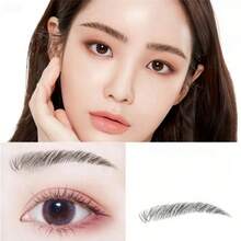 10 件 6D 眉毛纹身贴，防水持久自然假眉贴，用于眉毛塑形和化妆 - 彩色 - 查看 14