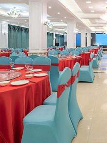 1/3/6pcs Party/Wedding/Birthday Chair Covers, Elastic Binding Strap, Chair Back Decor, Elastic Chair Covers With Bow, Elastic Chair Back Flower For Exhibition/Wedding