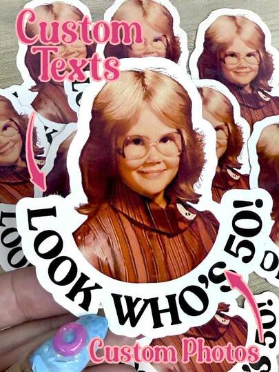 Autocolante personalizate cu fețe, Autocolante personalizate cu jumătate de corp, Autocolante personalizate, Cadouri personalizate pentru petrecere, Decorațiuni pentru ziua de naștere de 50 de ani, Decorațiuni personalizate pentru petrecere, Autocolante personalizate pentru ziua de naștere, Autocolante cu jumătate de corp, Autocolante cu fotografii personalizate, Cadouri personalizate pentru petrecere, Autocolante pentru petrecerea de 50 de ani, Cadouri personalizate pentru petreceri, Autocolante personalizate pentru evenimente, Decorațiuni pentru petrecere, Autocolante personalizate pentru evenimente