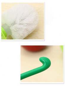 Cherry Toilet Brush Household Long Handle Soft Hair Toilet Brush Daily Creative Plastic Cleaning Brush Toilet Brush Set - Multicolor - View 10