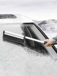 1 Stück Schneebesen und Eiskratzer für Autos im Wintereinsatz - Multifunktionales Schnee- und Eis-Entfernungswerkzeug mit Aluminium-Verlängerungsbürste und Eiskratzer - Schneeentfernung, Eisentfernung, Staubentfernung und Frostentfernung