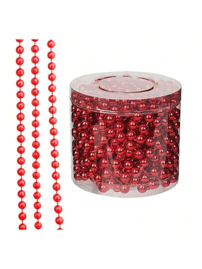 Mehrfarbige Weihnachtsglitzerperlen, runde Perlenketten, Christbaumschmuck, Perlenzaungirlanden, glasartige Kunststoffperlen, dekorative Vasenfüller, Party- und Hochzeitsdekorationen, Schaufensterdekorationen, Tischdekorationen, Bastelmaterialien, Geschenkbox-Zubehör, Party-Requisiten für Feiertage, festliche Atmosphäre zu Hause, Weihnachts-, Neujahrs-, Oster-, Geburtstags- und andere Feiertagsdekorationen, bunte Perlenketten, Perlenvorhänge und Fensterdekorationen, Party-Bühnendekorationen, Requisiten für Hochzeitsfotografie und Mehrzweck-Heimdekoration.