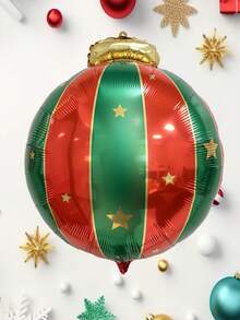 2/5pcs Christmas Hanging Balls Aluminum Foil Balloons,Een Christmas Balloons, Christmas Decorations - Multicolor - View 4