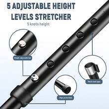 腘绳肌拉伸器、下背部拉伸器、髋部拉伸器和小腿拉伸器 - 膝关节伸展和疼痛缓解 腘绳肌拉伸器，用于膝关节伸展和疼痛缓解，可调节的下背部、小腿、腿部和髋部拉伸装置，提高柔韧性 - 黑色 - 查看 8