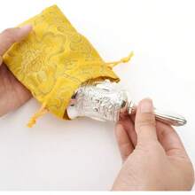 Handglocke, Metall-Dinner-Glocke, Hochzeitsglocken für Restaurant-Service, Kirche, Alarm (Silber)