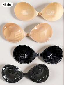 2 Pairs Of Thickened Push-Up Invisible Bras With Transparent Shoulder Straps, 3cm Thickened Small Breast Enlargement Invisible Breast Enhancement - Multicolor - View 1