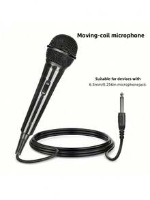 XLR Dynamic Microphone, Wired, Cardioid, Professional Handheld Microphone For Karaoke, Singing, With 1/4" Connector, Suitable For Vocals, DJ, Music, Speaker