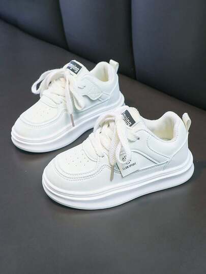 1 Đôi giày đế bằng thoáng khí Unisex, giày thể thao đế mềm chống trượt cho trẻ sơ sinh, giày chạy bộ thời trang đa năng cho học sinh, thích hợp cho mùa xuân/thu, chạy bộ trong nhà/ngoài trời, đi bộ, đi bộ đường dài