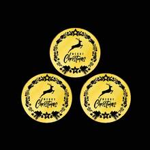 3 Pieces Merry Christmas Acrylic Cupcake Toppers Acrylic Mirror Disc Xmas Cupcake Decorations For Christmas New Year Party Supplies (Gold & Silver)