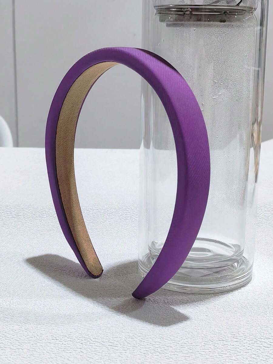 1pc Simple Purple Headband, Suitable For Daily Wear ,Hair Hoop Hairband For Women Head Accessories Beauty Home Hair Accessories,Summer,Holiday,Travel,Festival,Birthday - Purple - View 1