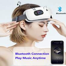 Eye Massager With Bluetooth Music & Heating, 5 Massage Modes, 180° Foldable Design, Heating & Cooling Functions For Headache, Dry Eyes, Dark Circles, Rechargeable Bluetooth Music Eye Massager To Improve Sleep, Gift For Friends, Mom And Dad, Black, Pink - Multicolor - View 3