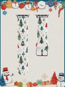 [Pasek do inteligentnego zegarka z motywem świątecznym] 1-częściowy silikonowy pasek do inteligentnego zegarka, kompatybilny z zegarkiech, pasuje do rozmiarów koperty 38/40/41/42/44/45/46/49 mm. Kompatybilny również ze smartwatchsung, Huami, Garmin i Honor o standardowej szerokości mocowania 20/22 mm. Prezent świąteczny dla kobiet/mężczyzn