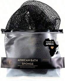 African Exfoliating Net Sponge, Authentic, Ly Sourced From Nigeria, 45 Inches Long, Back Scrubber For Daily Use (Indigo),23275022 - Black - View 6