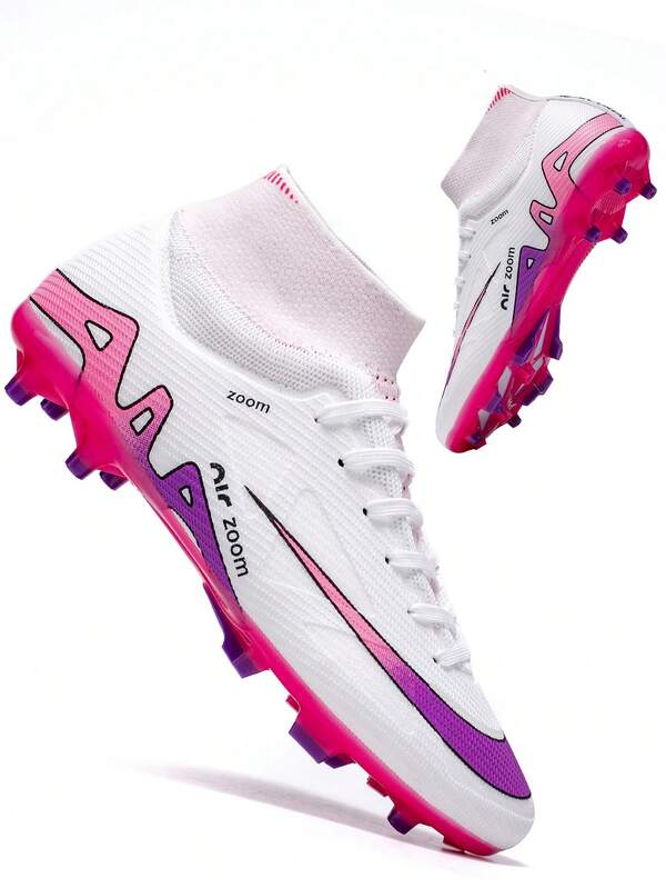 Men Soccer Cleats Outdoor AG/FG Professional Football Shoes Lightweight Breathable Youth Boys Athletic Training Sneakers