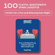 Heart Reconnect Couples Edition Card Game – 200 Conversation Starter Questions (100 Thoughtful & 100 Playful) For Couples, Date Night, Relationships, Fun & Meaningful Connection Valentines - Multicolor - View 4