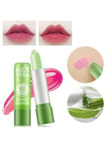 1/5PCS Aloe Vera Lipstick, Long Lasting Nutritious Lip Balm Lips Moisturizer Magic Temperature Color Change Lip Gloss - 彩色 - 查看 5