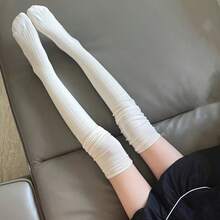 1/3/5 Pairs Women'S Warm Thick Calf Socks - Slim Fit, Solid Color With Side Stripes, Machine Washable, Perfect For Autumn & Winter Boots, Casual & Stylish Design, Winter Socks | Slim Fit Socks | Texture - Over-the-knee Socks - View 4