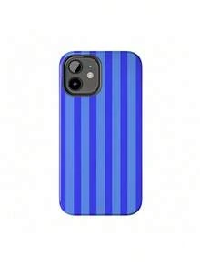 Black And Blue Vertical Stripes  Phone For Summer Phone Case, High Quality Case, Teenage Girl Gift, Case For  16 Series High-Quality, Phone Case  16 Pro CaseSuitable For  17 Air - 白色1 - 查看 1