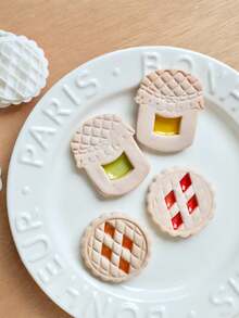 果酱三明治饼干模具饼干模具 3D 圣诞塑料可压翻糖饼干印章新年蛋糕装饰烘焙用品 - 餅乾 - 查看 6