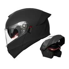 CASALIVA Casco Abatible Mica Para Moto Motocicleta Deportivo Dot Azul Oscuro Monocolor M - XL - Ver 2
