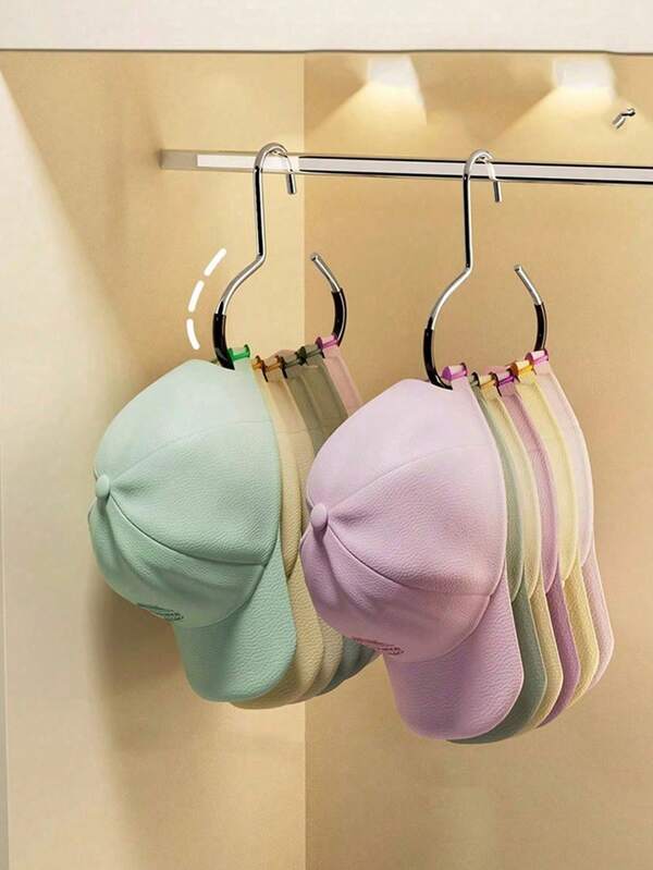 خطاف حلقي إبداعي لا انزلاقي، خطاف لتعليق الأوشحة الحريرية والقبعات البيسبول دون تشوه أو تشابك، خطاف لتخزين الملابس الداخلية، خطاف لتعليق قبعات البيسبول والسراويل، خطاف لتعليق الحقائب والملابس، رف تخزين القبعات متعدد الوظائف، ضروري للمنزل/السكن الجامعي