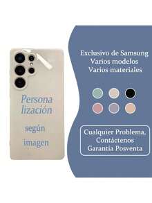 Funda protectora de teléfono con diseño de Funda Para Celular Letras Colores Pastel Divertida Única regalo de moda minimalista interesante para hombres y mujeres, adecuado para series  S24/23/22/21 Ultra, A55/54/53/52/51 - Rosa - Ver 4