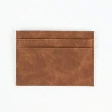 1pc Personalized Multi-Card Holder Unisex Ultra-Thin Minimalist Cross-Grain PU Leather Credit Card Wallet Customized Foil Stamped Letter/Name All-In-One ID Card Coin Purse For Women For Men Money Wallet Mini Wallet Purse Wallet Small Wallet