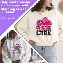 6 قطع ملصقات نقل حراري بسلسلة زخرفة الفيونكة الوردية، ملصقات فينيل مربعة ملونة، رقع قابلة للغسل للكي، مناسبة للخياطة والأعمال اليدوية والموضة، ملصقات DIY للملابس والحقائب الظهر - متعدد الألوان - مشاهدة 5