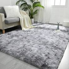 Alfombra Decorativa Jaspeada para Sala 2m x 1.5, Comoda para el hogar, tapete moderno jaspeado, alfombra suave para sala o recámara, accesorio decorativo, tamaño grande - Gris Oscuro - Ver 1