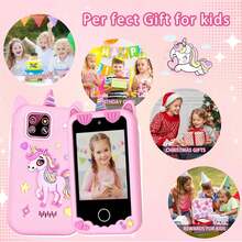 2.8-Inch Touch Screen Kids Smart Phone Toy, Suitable For 3-12 Years Old Girls As Christmas, Birthday, Christmas, Party, Back To School, Thanksgiving, Halloween, Educational Gifts, With Dual Cameras - Multicolor - View 4