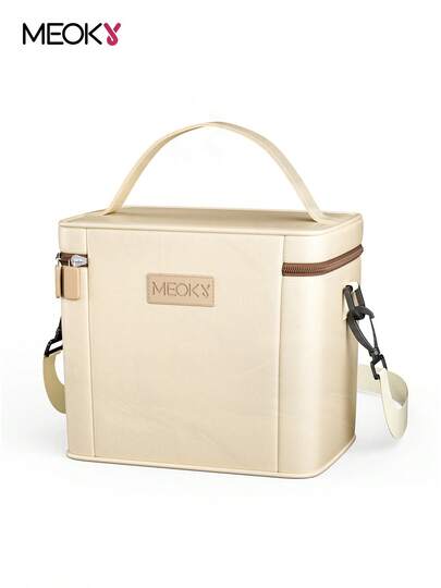 Meoky Large Capacity Insulated Lunch Bag With Shoulder Strap – Reusable Waterproof Cooler Tote For Women & Adults, Leakproof Thermal Bento Lunch Box With Thick Aluminum Lining, Ideal For Work, School, Office, Travel, Picnic & Camping