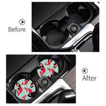 2 pezzi Sottobicchieri portabicchieri per auto, antishock, universali, di moda, accessori per interni auto, regalo per feste