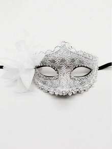 Women's Masquerade Mask With Handle, Half Face Mask For Party, Suitable For Halloween, Floral Patterned Masquerade Mask, Fashionable Half Face Mask Prop, Suitable For Parties, Celebrations, Performances, Suitable For Various Festivals And Events, Mysterious, Great Gift For Valentine's Day, Christmas, Halloween - Multicolor - View 20