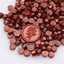 100 sztuk/worek Metalowe ośmiokątne koraliki do pieczętowania woskiem, używane do pieczętowania kopert, zaproszeń ślubnych, koralików do pieczętowania opakowań prezentowych